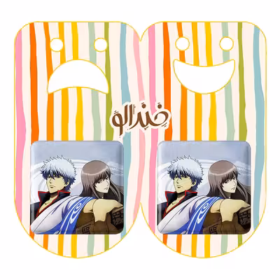 پیکسل خندالو مدل گینتوکی و یوشیدا انیمه گینتاما کد 12952 به همراه مگنت