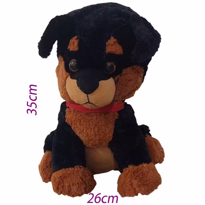 عروسک طرح سگ روتوایلر مدل PEEK-A-BOO کد SZT5/422 ارتفاع 35 سانتی‌متر