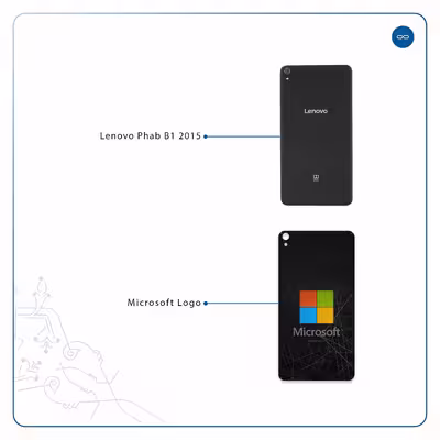 برچسب پوششی ماهوت مدل Microsoft-Logo مناسب برای تبلت لنوو Phab B1 2015