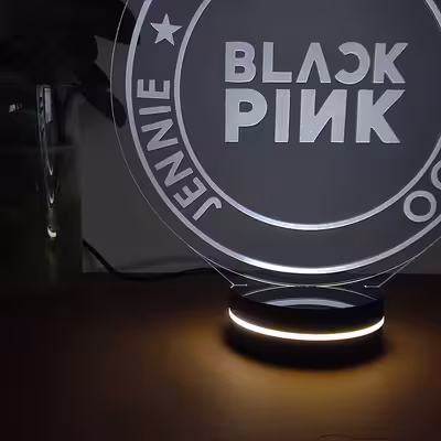 چراغ خواب مدل 3D-602 طرح گروه بلک پینک BLACKPINK