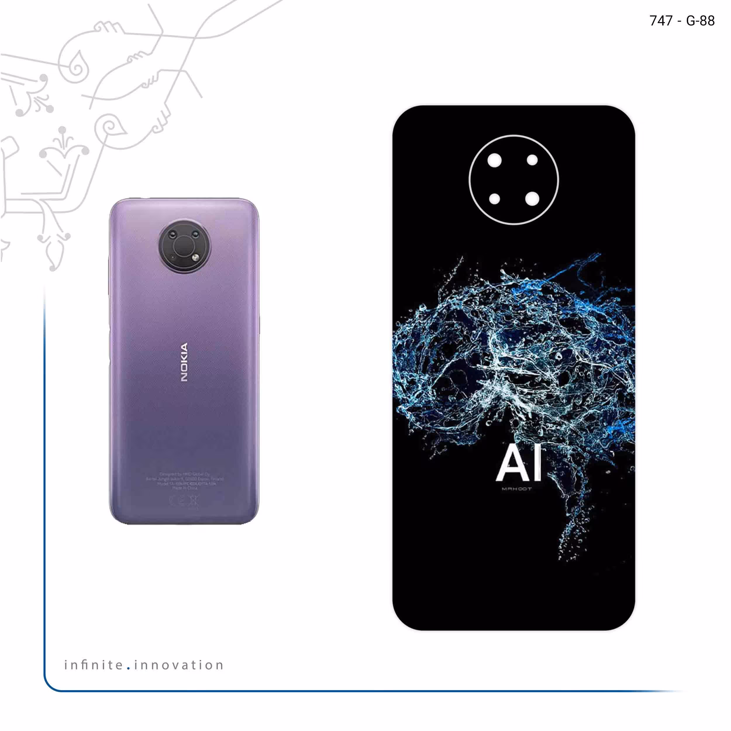 برچسب پوششی ماهوت مدل Artificial intelligence 2 مناسب برای گوشی موبایل نوکیا G10