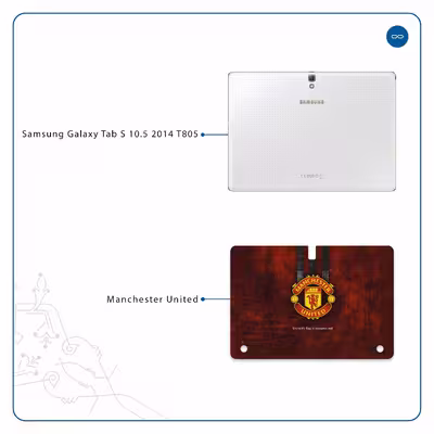 برچسب پوششی ماهوت مدل Manchester-United مناسب برای تبلت سامسونگ Galaxy Tab S 10.5 2014 T805