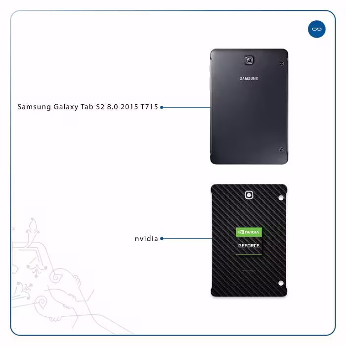 برچسب پوششی ماهوت مدل Nvidia Brand مناسب برای تبلت سامسونگ Galaxy Tab S2 8.0 2015 T715