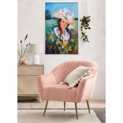 تابلو نقاشی رنگ روغن طرح دختر رویایی کد 119