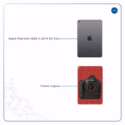 برچسب پوششی ماهوت مدل Canon-Logo مناسب برای تبلت اپل iPad mini (GEN 5) 2019 A2133