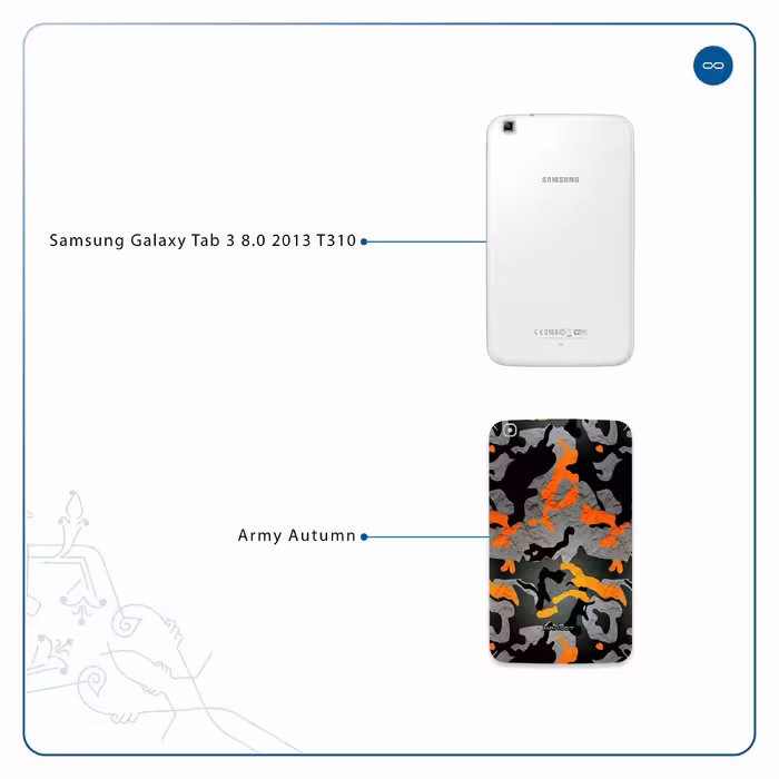 برچسب پوششی ماهوت مدل Autumn-Army مناسب برای تبلت سامسونگ Galaxy Tab 3 8.0 2013 T310