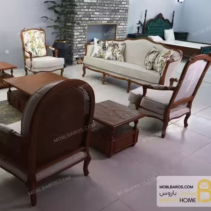 سرویس مبلمان ترکیبی فرانسوی و روما و راشل (ارسال با باربری پس کرایه)