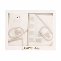 ست حوله نوزاد 4 تکه گایه ببه Gaye Bebe طرح زرافه کرم