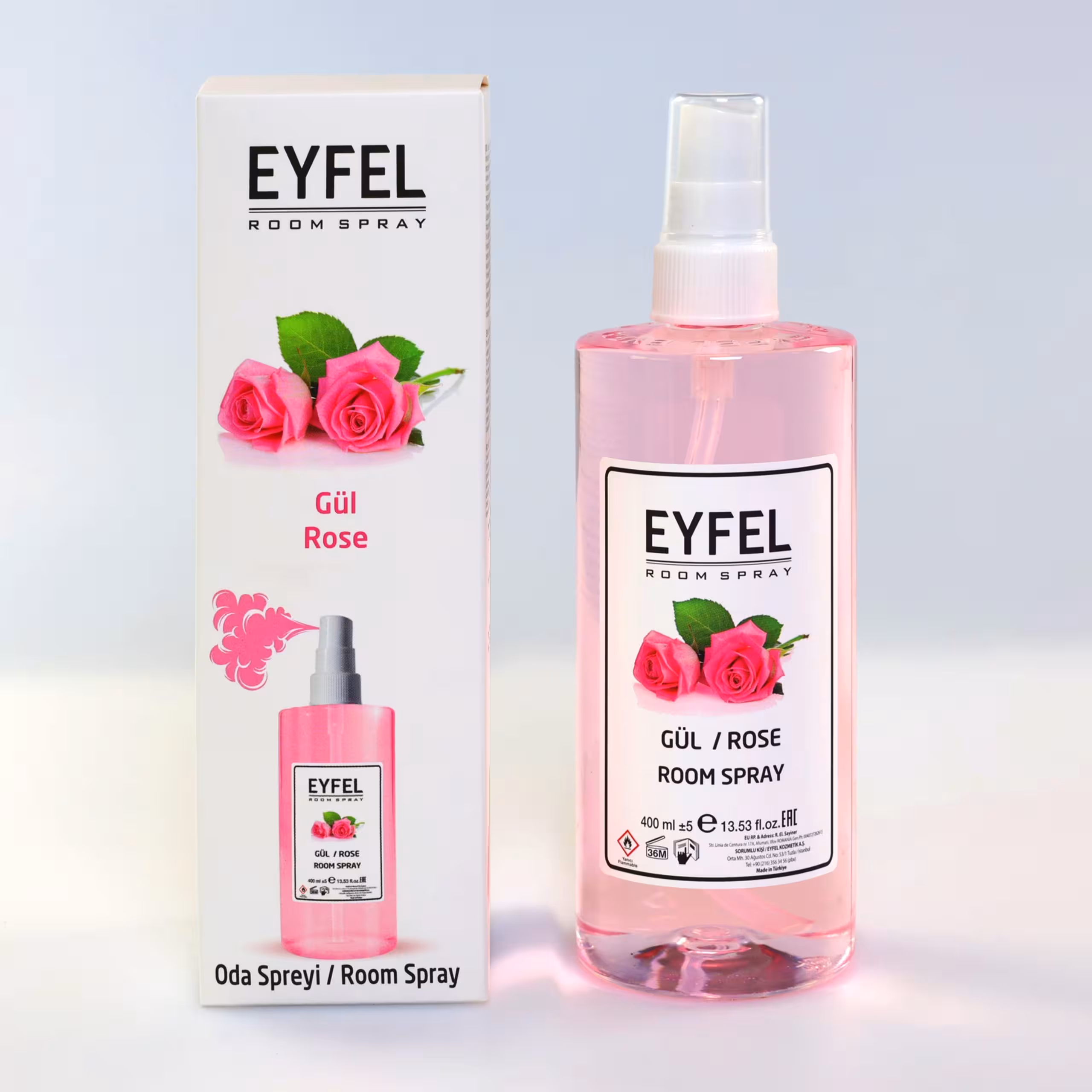 اسپری خوشبو کننده هوا ایفل اصل EYFEL مدل گل رز rose حجم 400 میل