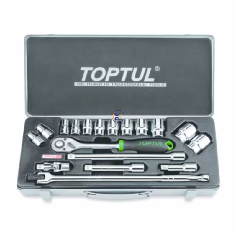 جعبه بکس 18 پارچه 1/2 6 پر اینچی مدل GCAD1810 تاپ تول TOPTUL