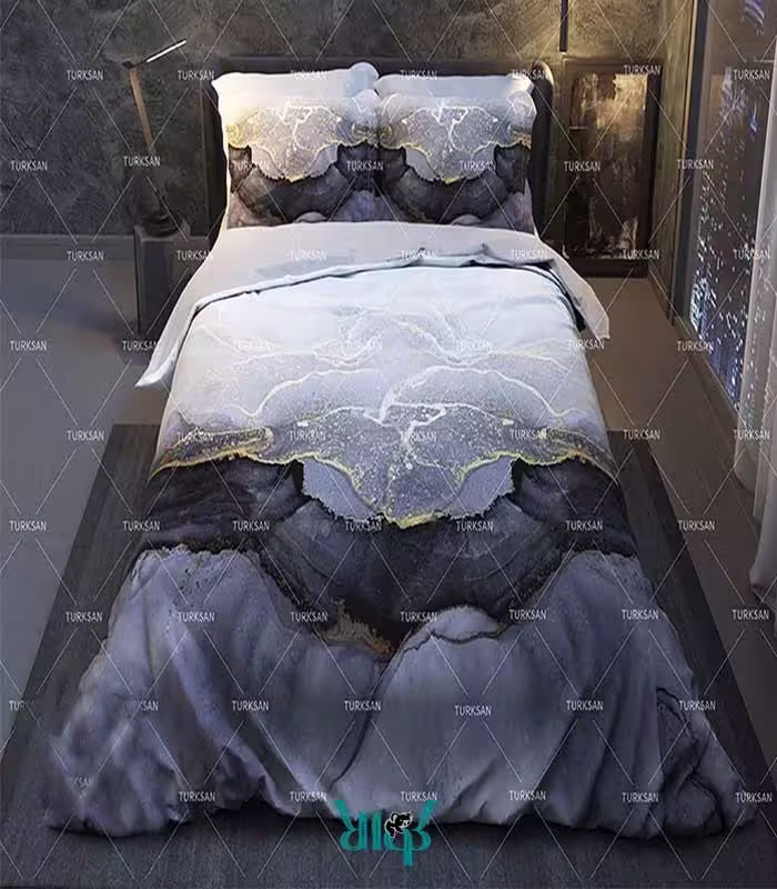 روتختی دونفره طوسی طرح ساحل کد d293