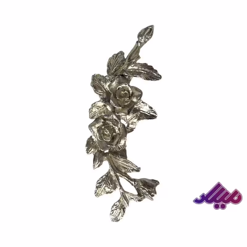 دسته سینی رز نقره ای