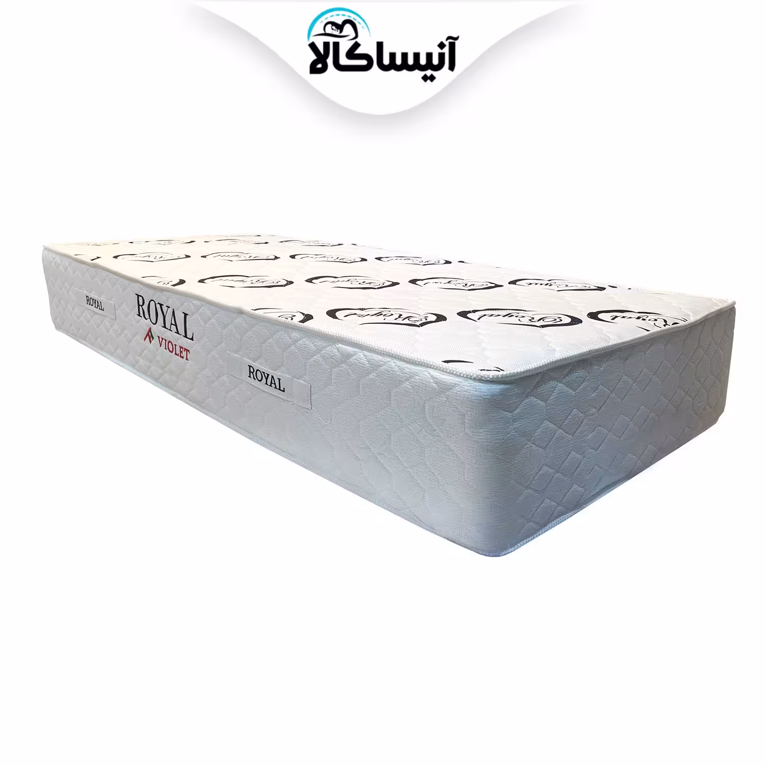 تشک یک نفره رویال مدل طبی فنری ویولت سایز 200 × 120 سانتی متر