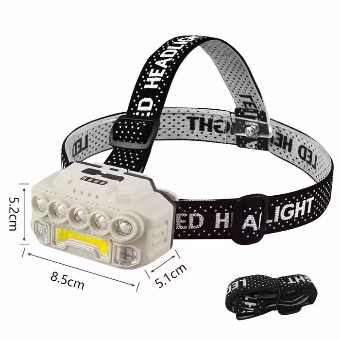 چراغ پیشانی شارژی سنسوردار HX-817S (COB   5 LED)