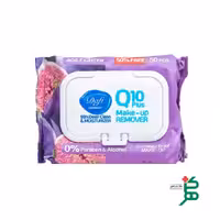 دستمال مرطوب پاک کننده آرایش ضدجوش کیوتن 50 برگی دافی