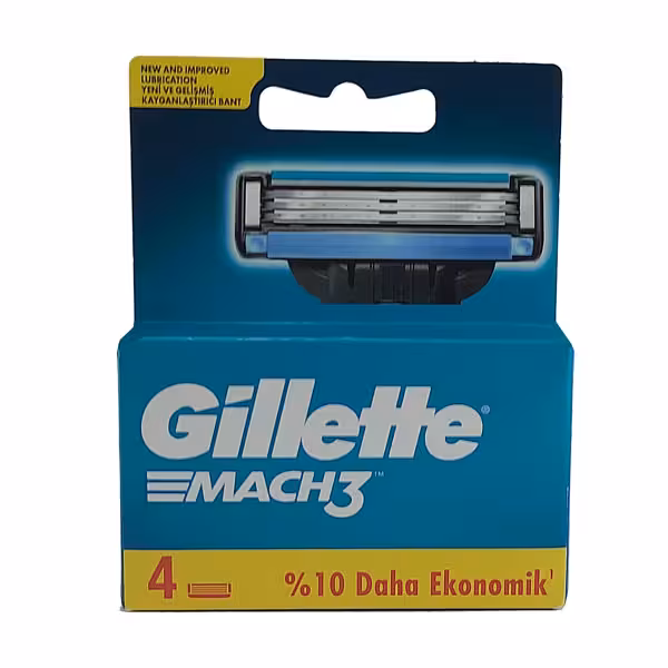 تیغ یدک ژیلت مدل MACH3 بسته 4 عددی