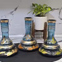 شیشه قلیان سه پله بزرگ پرکار