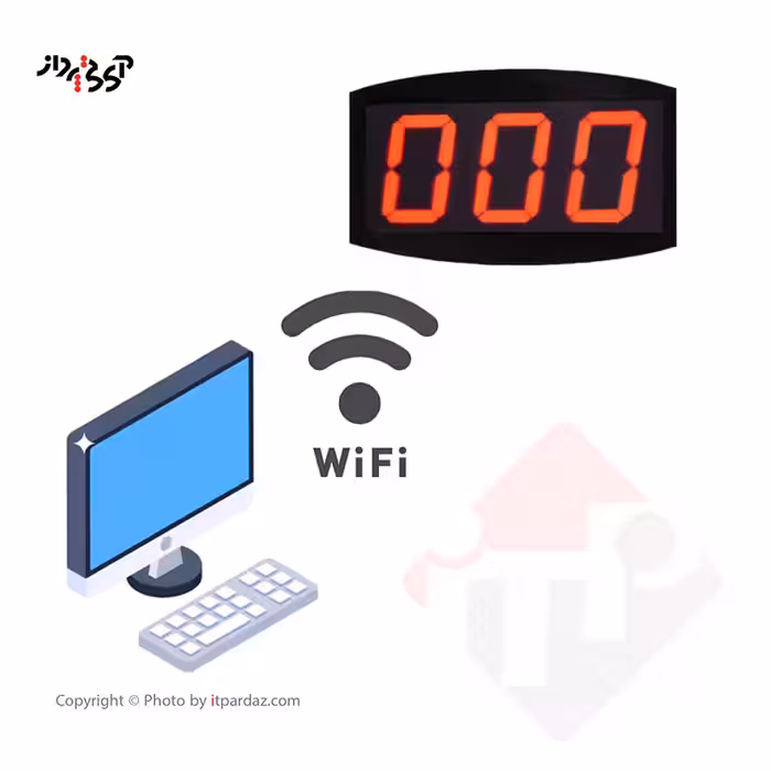 نمایشگر بیسیم سگمنتی wifi متصل به کامپیوتر