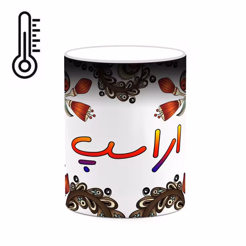 ماگ حرارتی   اسم اراسپ  سنتی گل و بته کد mgh43367