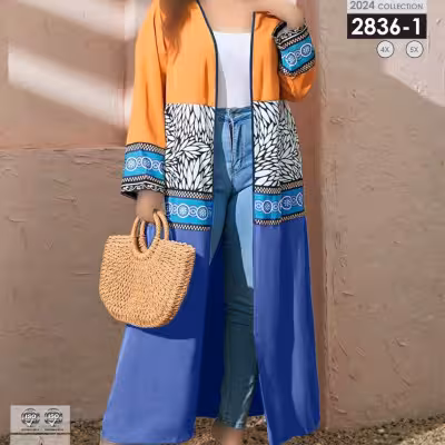مانتو اسپرت زنانه کرپ حریر فرانسه مدل آزاد جلو باز