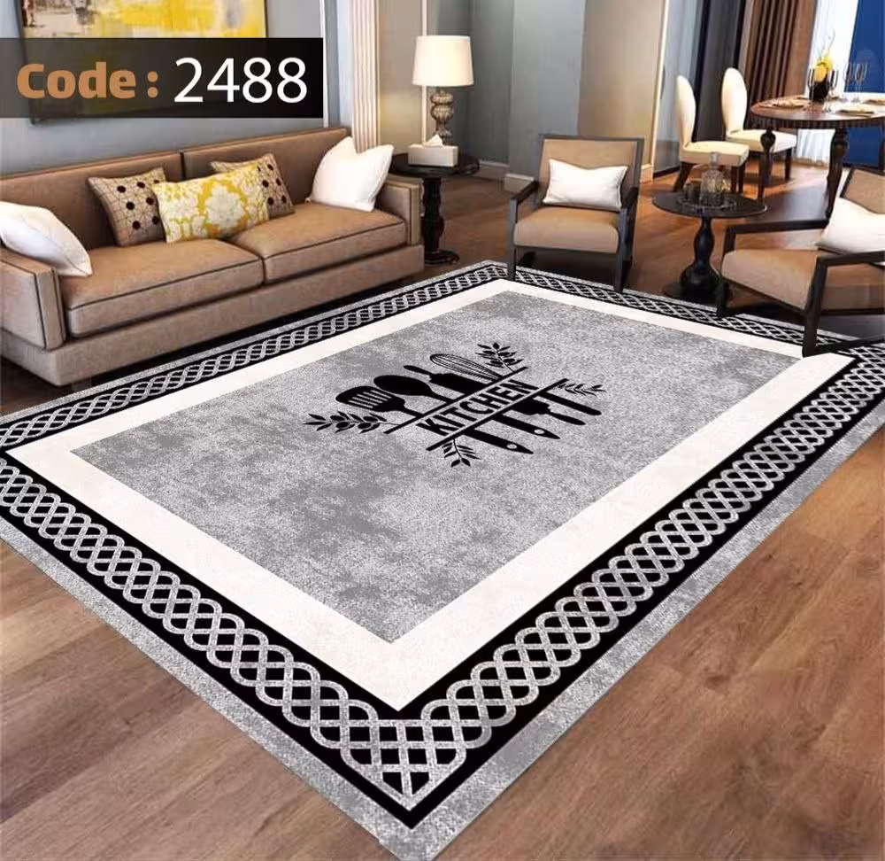 کاورفرش روفرشی دورکشدار گوشه لیفه ای آشپزخانه 2488