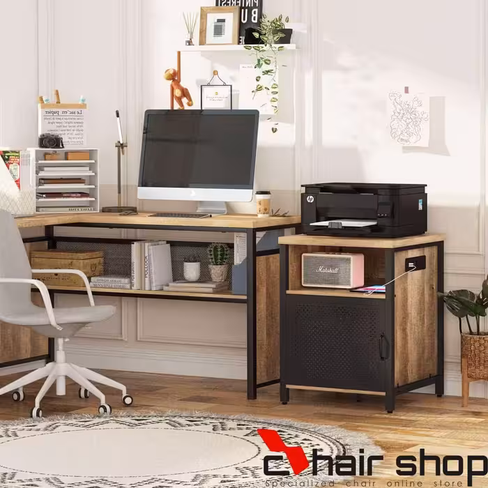 میز کامپیوتر و تحریر چوب و فلز کد 10009