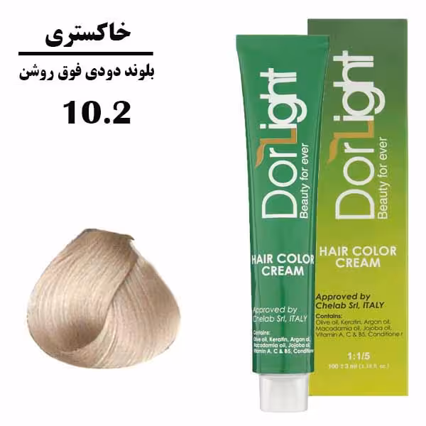 رنگ موی بلوند دودی فوق روشن (10.2) دورلایت سری دودی حجم 100میل