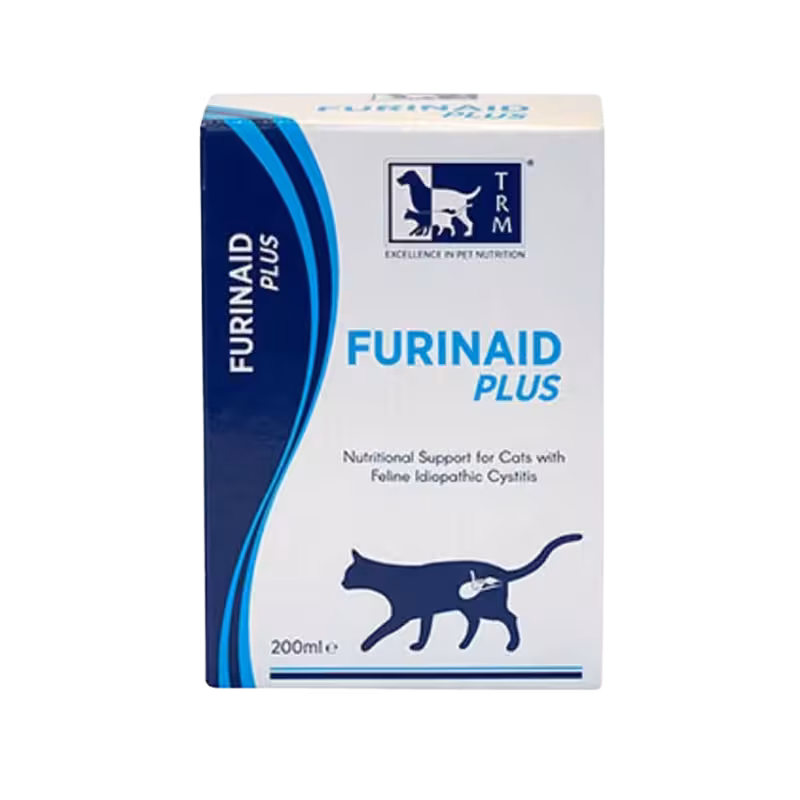 شربت مکمل مشکلات ادراری گربه مدل furinaid plus برند TRM تی آر ام 160 میلی