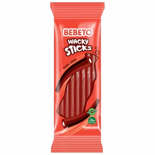پاستیل لوله ای Bebeto نوشابه ای حجم 180 گرم ساخت ترکیه