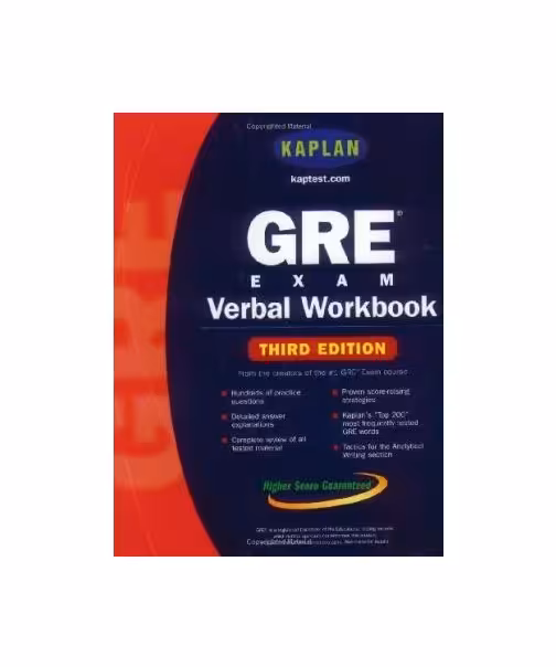 کتاب GRE Exam Verbal Workbook جی آری اگزم وربال ورک بوک