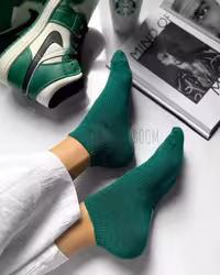 جوراب مچی بوم طرح سبز خیاری ساده