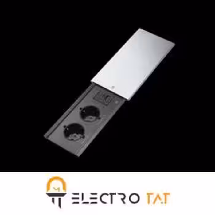 پریز رومیزی کشویی کامپکت نستک دو پریز برق و دو USB