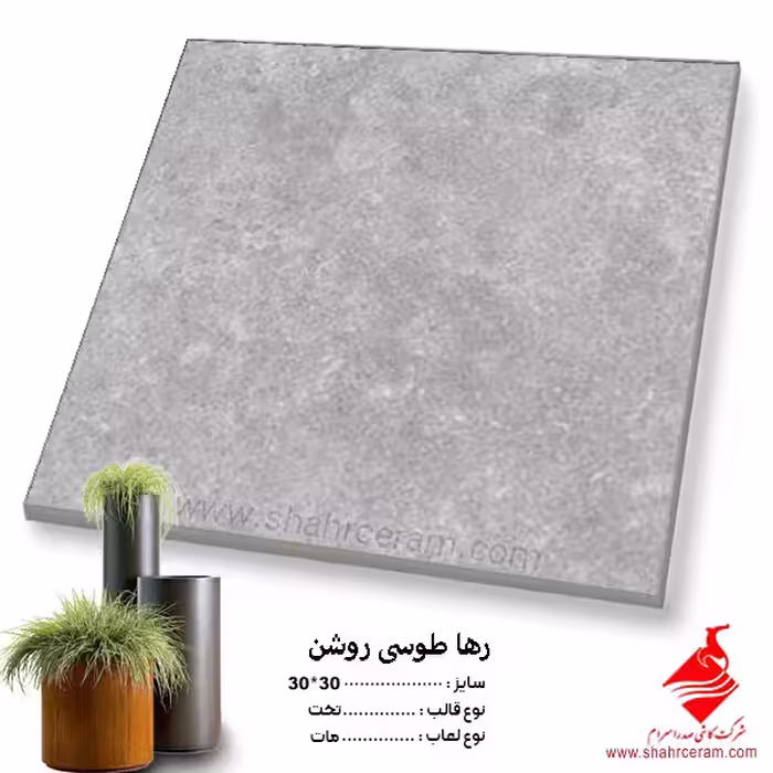 سرامیک رها طوسی روشن  30*30 صدرا سرام
