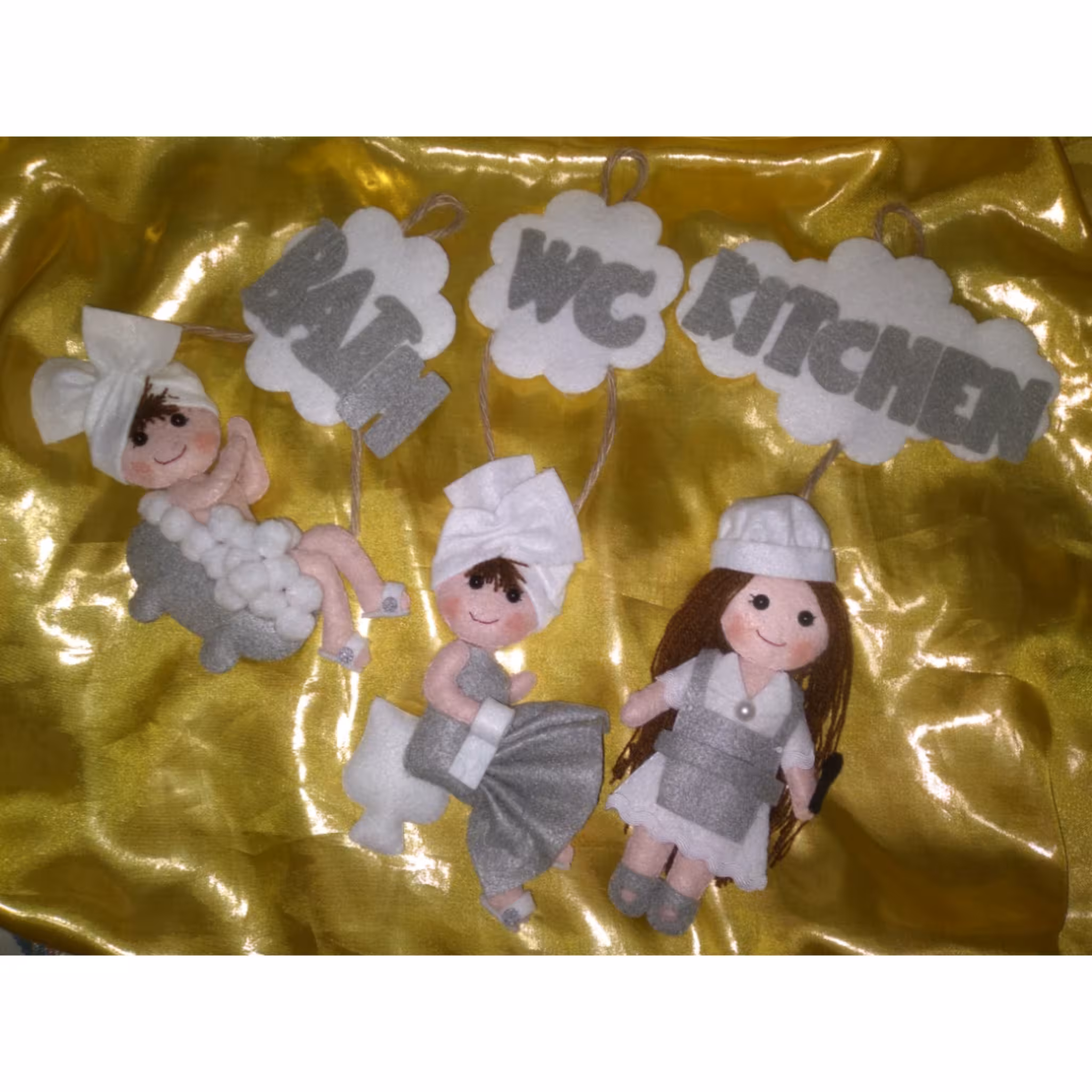 ست تزیینی نمدی اشپزخانه سرویس بهداشتی(3عدد)