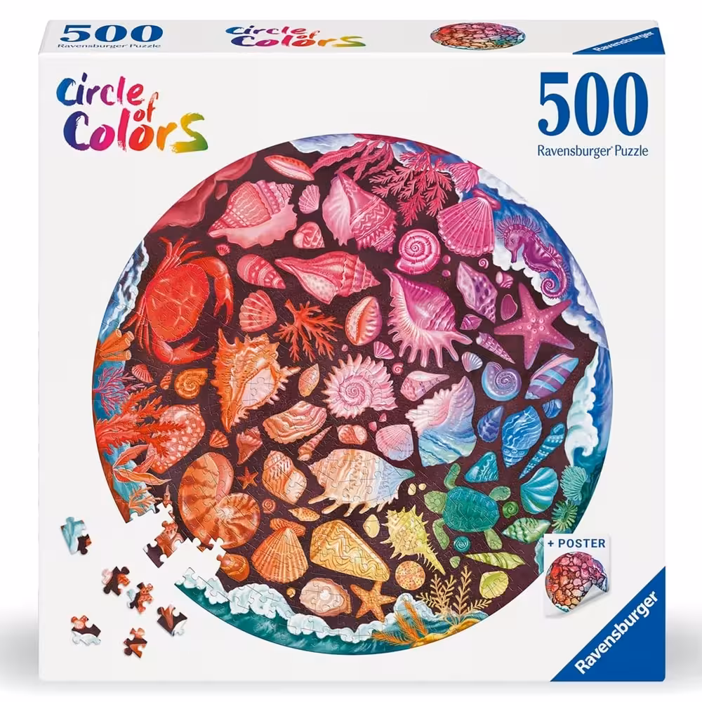 پازل 500 تکه دایره‌ای رونزبرگر طرح صدف‌های دریایی