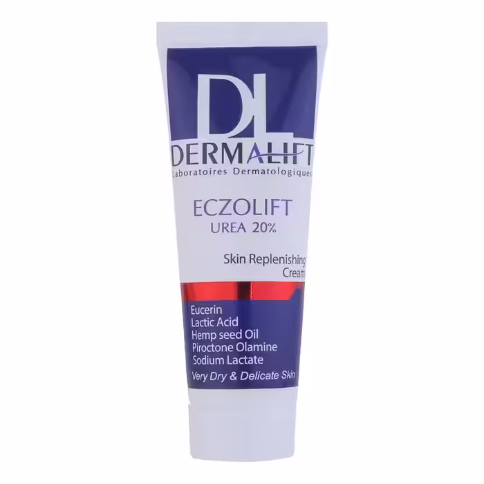 کرم مرطوب کننده بدن درمالیفت مدل ECZOLIFT UREA 20% مناسب پوست‌های خشک حجم 40 میلی لیتر
