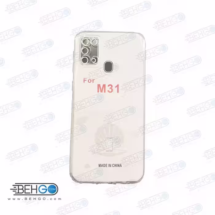 قاب M31 ژله ای شفاف و بی رنگ با محافظ لنز دوربین گوشی سامسونگ ام31 کاور Clear Cover Camera Protection Case for samsung M31