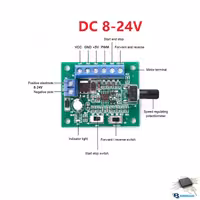 ماژول درایور و کنترل دور موتور براشلس ولتاژ 5V – 12V جریان 1.8AMAX‏