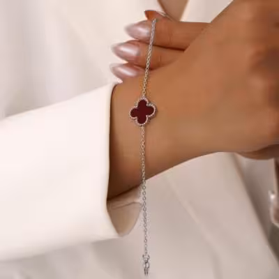 دستبند زرشکی ونکلیف استیل 304D511