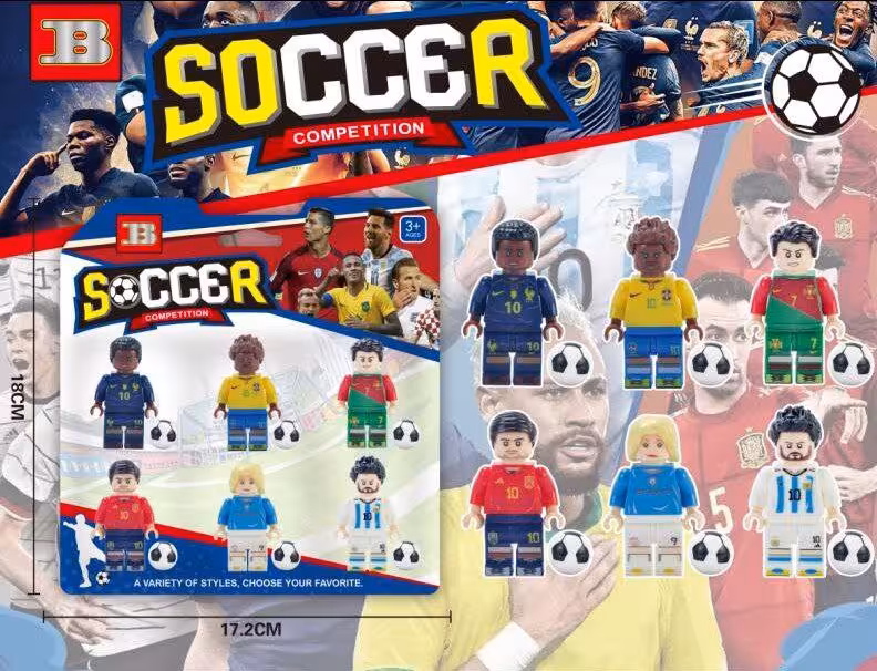 مینی فیگور آدمک لگویی فوتبالی 6 عددی کد 33405