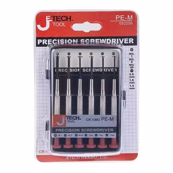 پیچ گوشتی ساعتی 6 عددی جتک مدل PE-M 052200