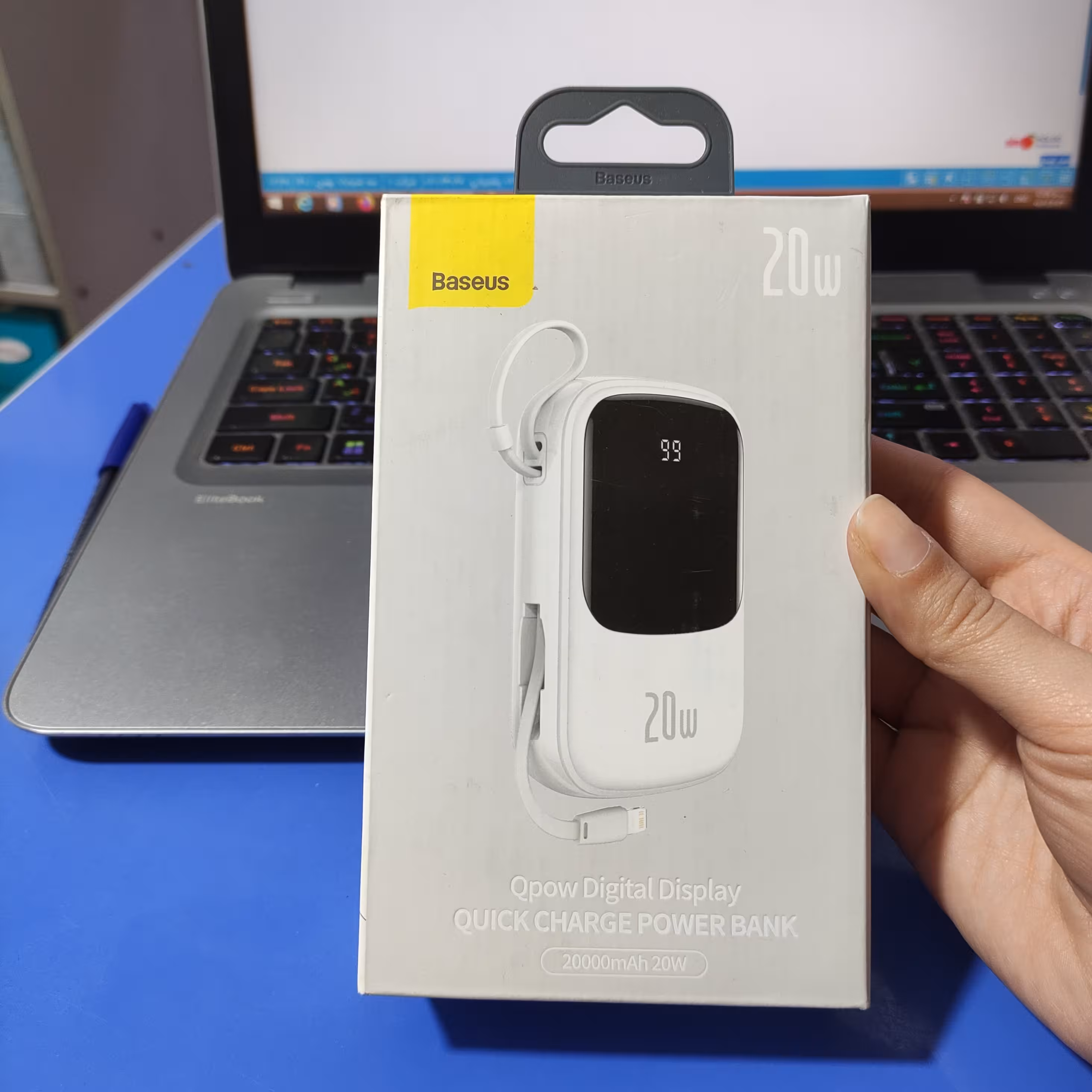 پاور بانک BASEUS QPOW DIGITAL DISPLAY 20000 mAh 20w