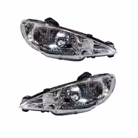 چراغ جلو پژو 206 بدون موتور چپ/راست جمع ساز (دو عددی)