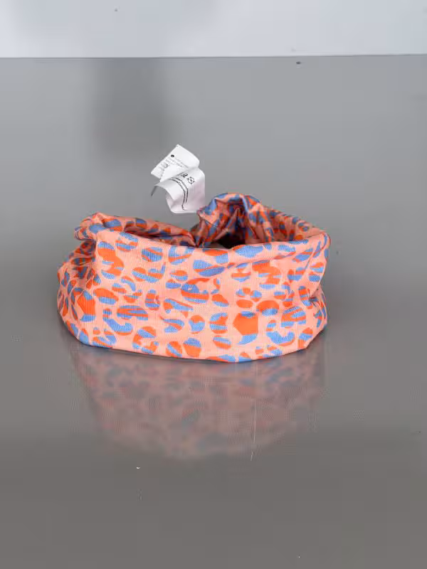 هدبند طرحدار نارنجی و آبی 🎨🧡💙