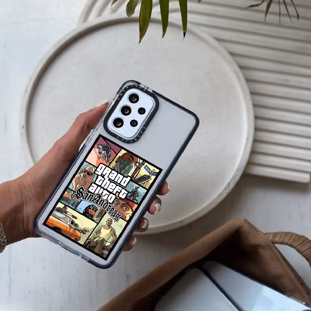 قاب شفاف چاپی سفارشی (کد 0102) مدل جی تی ای - grand theft auto برای سامسونگ