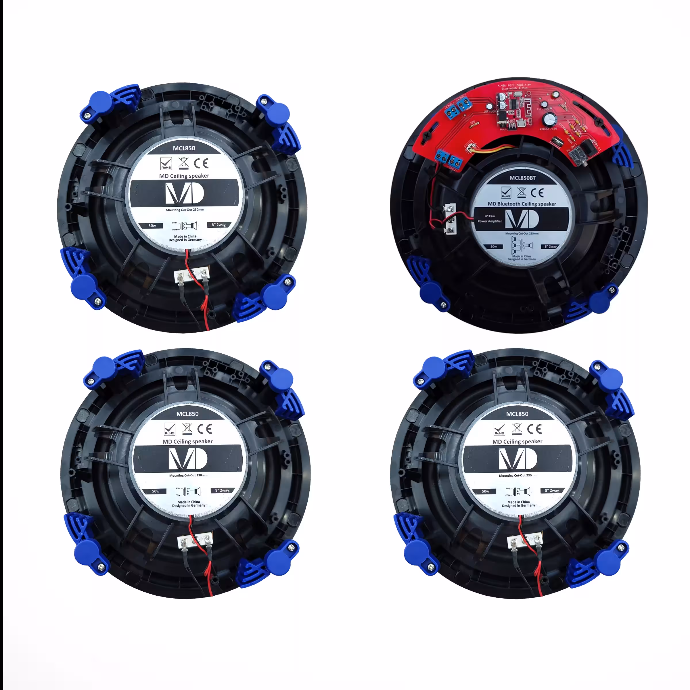 اسپیکر سقفی بلوتوثی ام دی مدل MD-MCL850BT بسته 4 عددی