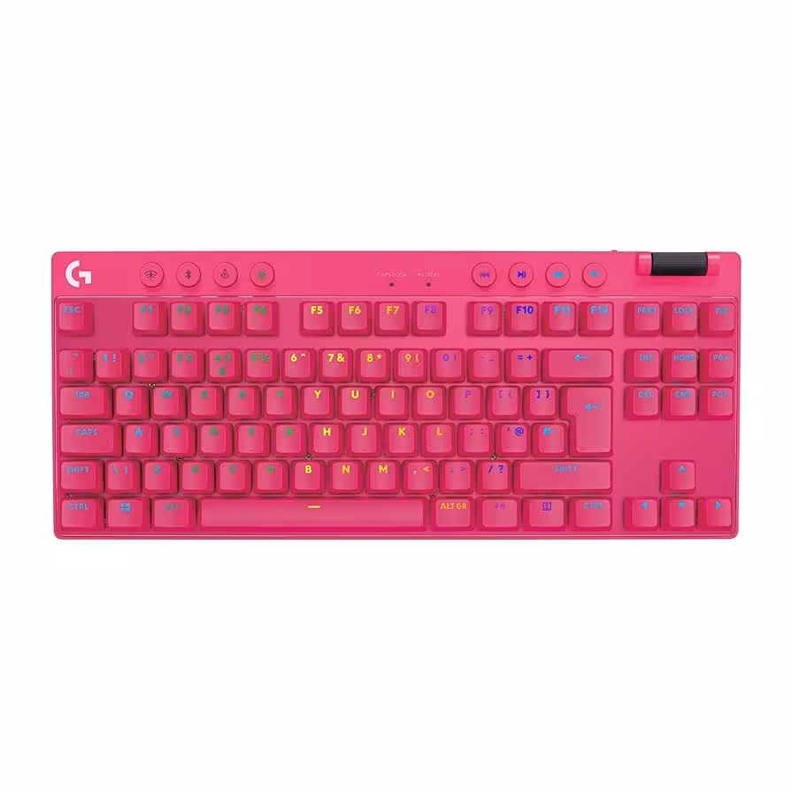 خرید کیبورد Logitech PRO X TKL 75 LIGHTSPEED Wireless Gaming Keyboard Pink با بهترین قیمت