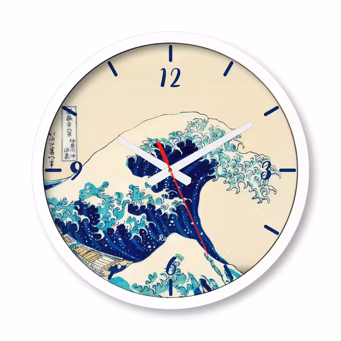 ساعت دیواری بزرگ راویتا طرح نقاشی هوکوسای کد 3549