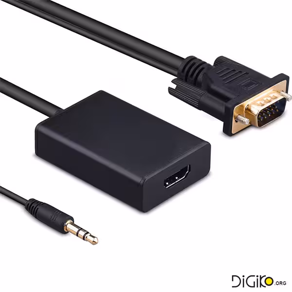 تبدیل VGA به HDMI کابلدار با خروجی صدا