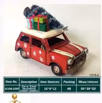 ماشین فلزی برفی مینی ماینر با درخت کریسمس1319